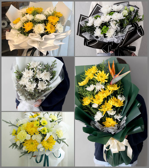 广东河源市东源县叶潭镇白事花束代送